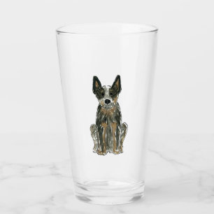 Vidrio australiano del vaso del perro del ganado
