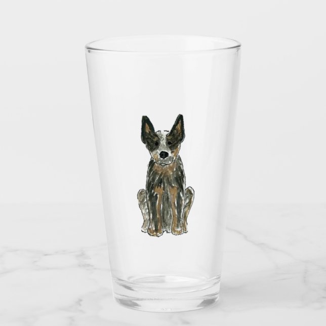 Vidrio australiano del vaso del perro del ganado (Anverso)