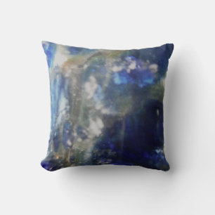 vidrio azul brillante almohada casi azul sólido