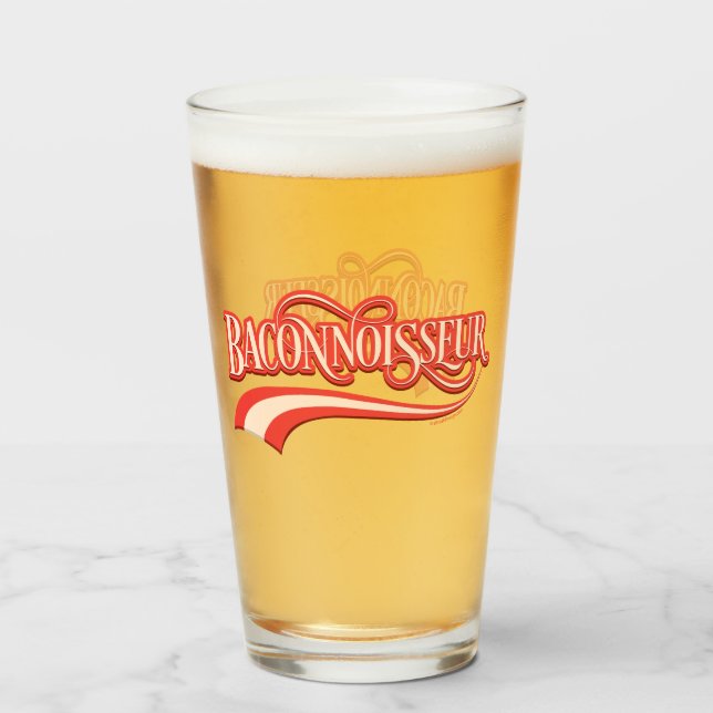 Vidrio Baconnoisseur (amante del tocino) (Anverso (lleno))