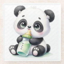Bebé Panda Adorable con Posavasos de Biberón | Kaw