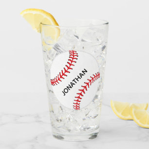 Vidrio bebebedor de diseño de béisbol
