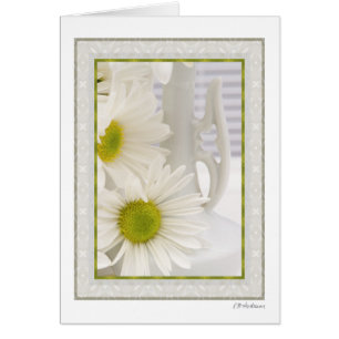 Vidrio blanco con margaritas 1