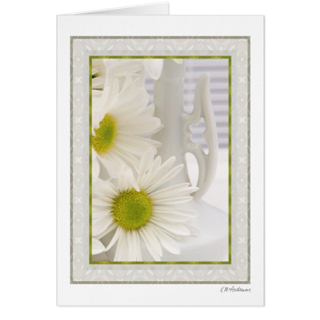 Vidrio blanco con margaritas 1 (Frente)