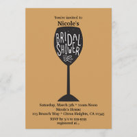Vidrio BRIDAL DE DUCHA VINO ALGUNA Invitación DE C
