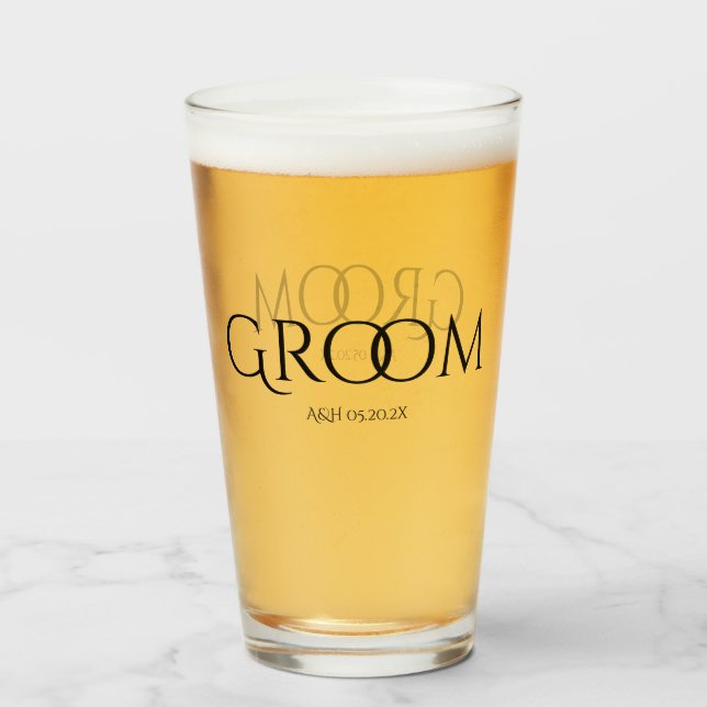 Vidrio clásico del tumbler de Groom (Anverso (lleno))