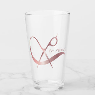 Vidrio con logotipo para ser. Salón.