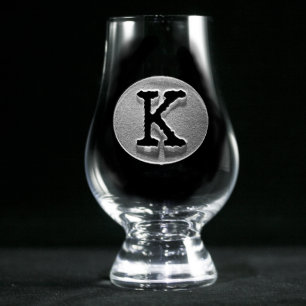Vidrio con monograma de Glencairn de la tipografí