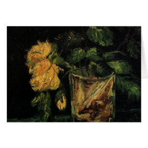 Vidrio con Rosas por Vincent van Gogh