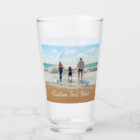 Vidrio con texto personalizado y foto