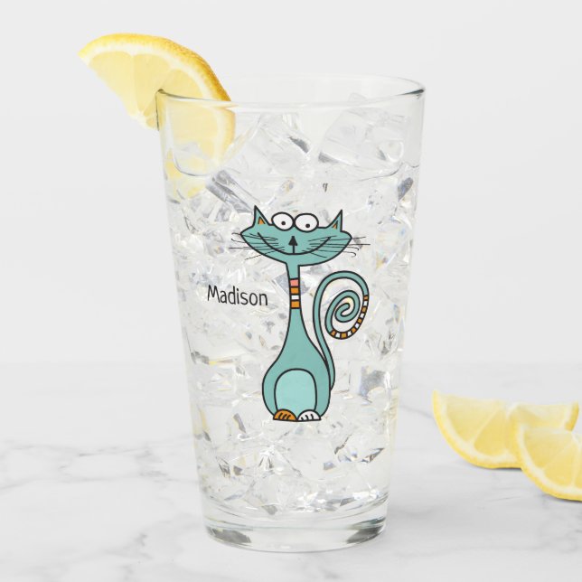 Vidrio conocido de encargo de la pinta del gato (Anverso (hielo))