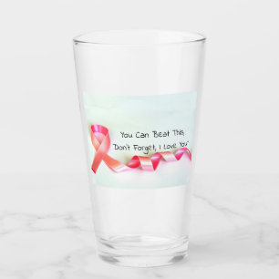 vidrio de agua del cáncer de pecho 8oz por Zazz_it