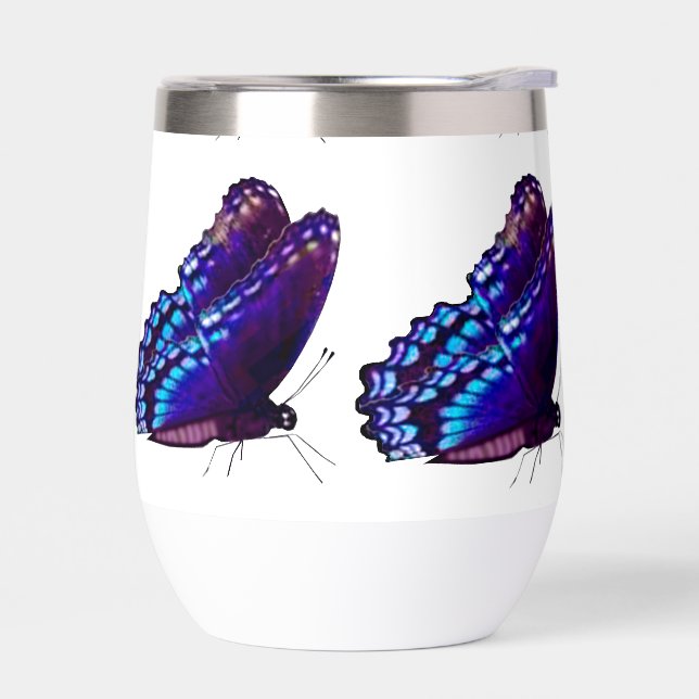 Vidrio de bebida Aislado por Mariposa Púrpura (Izquierdo)