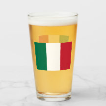 Vidrio de bebida de bandera italiana