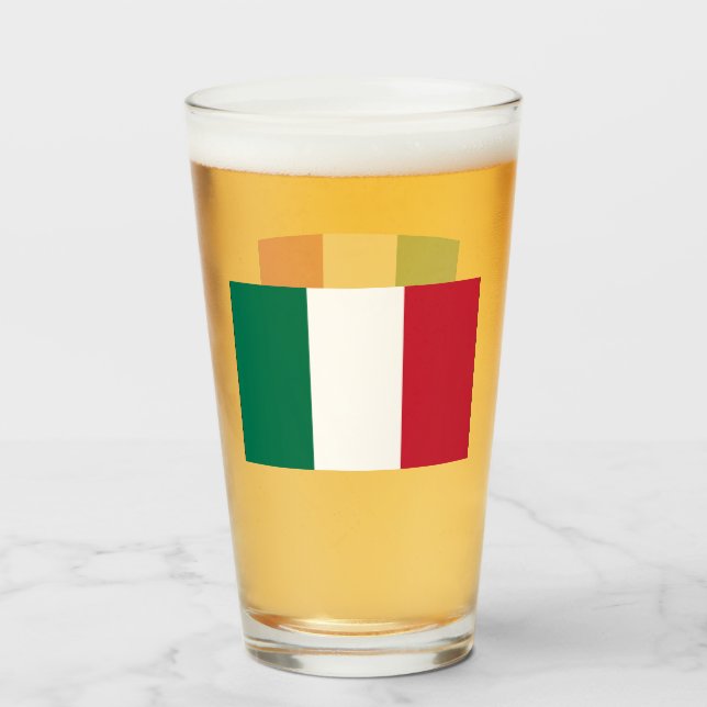Vidrio de bebida de bandera italiana (Anverso (lleno))
