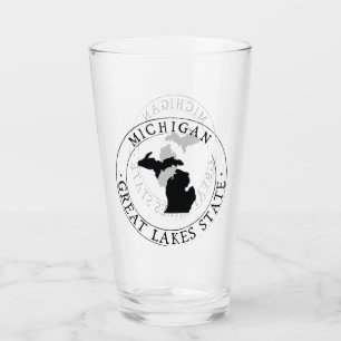 Vidrio de bebida del estado de Michigan