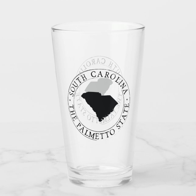 Vidrio de bebida estatal de Carolina del Sur (Reverso)