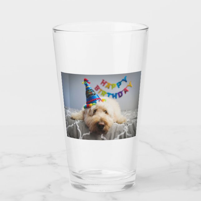 Vidrio de bebida fotográfica personalizado (Anverso)