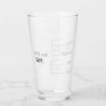 Vidrio de bebida personalizado de Science Lab Beak<br><div class="desc">Por el amante de la ciencia en tu vida. Este vaso se hace para que parezca una pieza de vidrio de laboratorio, con graduaciones para un vaso de 250 ml. Incluso puede personalizarlo con sus iniciales o nombre, como lo haría en una configuración de laboratorio. El diseño se repite delante...</div>