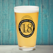 Vidrio de celebración de cumpleaños 18