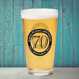 Vidrio de celebración de cumpleaños 70