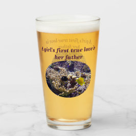 Vidrio de cerveza coral personalizado para papá