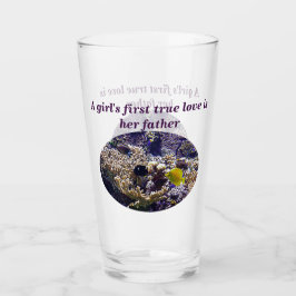 Vidrio de cerveza coral personalizado para papá