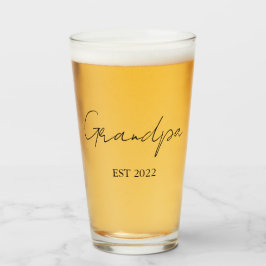 Vidrio de cerveza de abuelo personalizado - Año es