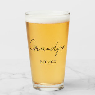 Vidrio de cerveza de abuelo personalizado - Año es