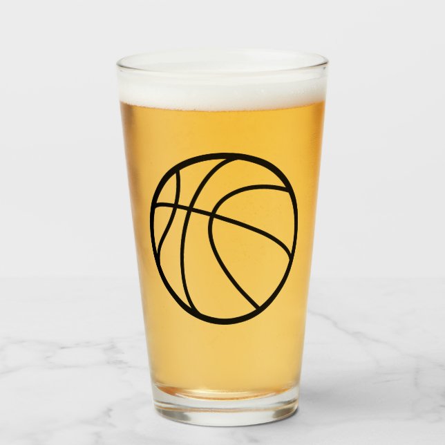 Vidrio de Cerveza de Baloncesto (Anverso (lleno))