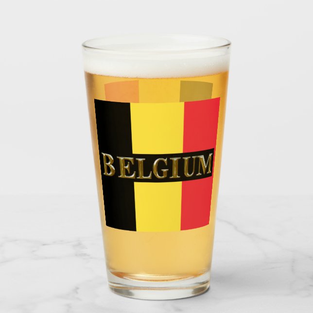 VIDRIO DE CERVEZA DE BÉLGICA (Anverso (lleno))