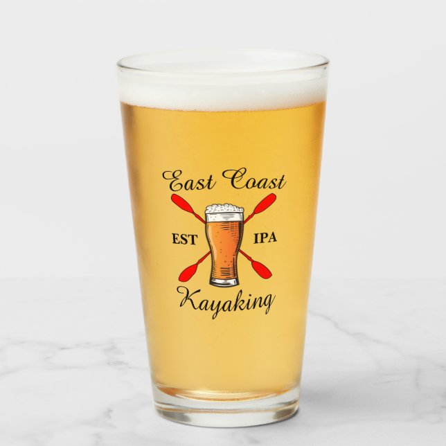 Vidrio de cerveza de la costa este de Kayak (Anverso (lleno))