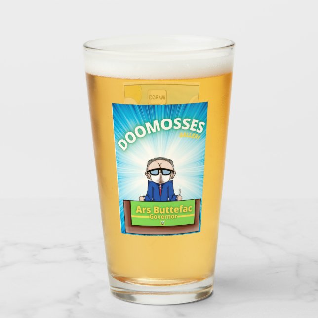 Vidrio de cerveza de la Galería Doomosses (Reverso (lleno))