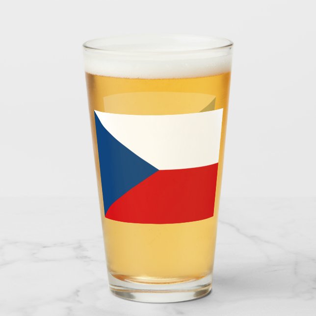 VIDRIO DE CERVEZA DE LA REPÚBLICA CHECA  (Anverso (lleno))