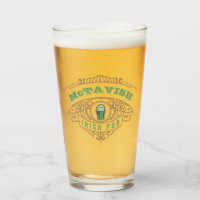 Vidrio de cerveza de pub irlandés personalizado