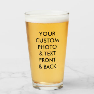 VIDRIO DE CERVEZA FOTOGRÁFICA personalizado 16oz; 