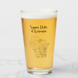 Vidrio de Cerveza Temático Wisconsin Supper Club