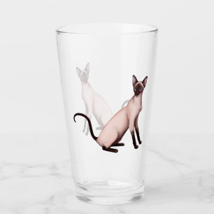 Vidrio de consumición del vaso del arte del gato