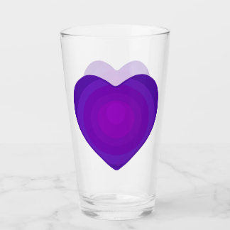 Vidrio de corazón morado