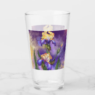 Vidrio de flores de iris morado - Pintura