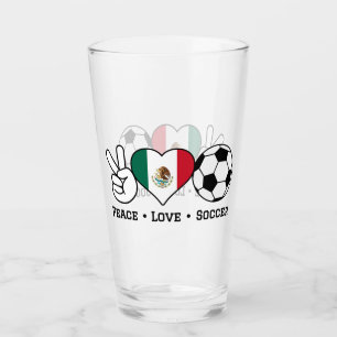 Vidrio de fútbol de amor por la paz