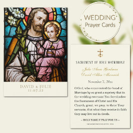 Vidrio de Iglesia Católica Oración de Boda de San 