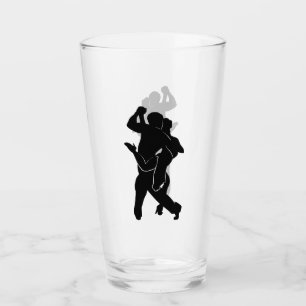 Vidrio de la pareja de bailarinas de tango