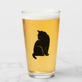 Vidrio de la pinta del gato negro