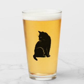 Vidrio de la pinta del gato negro