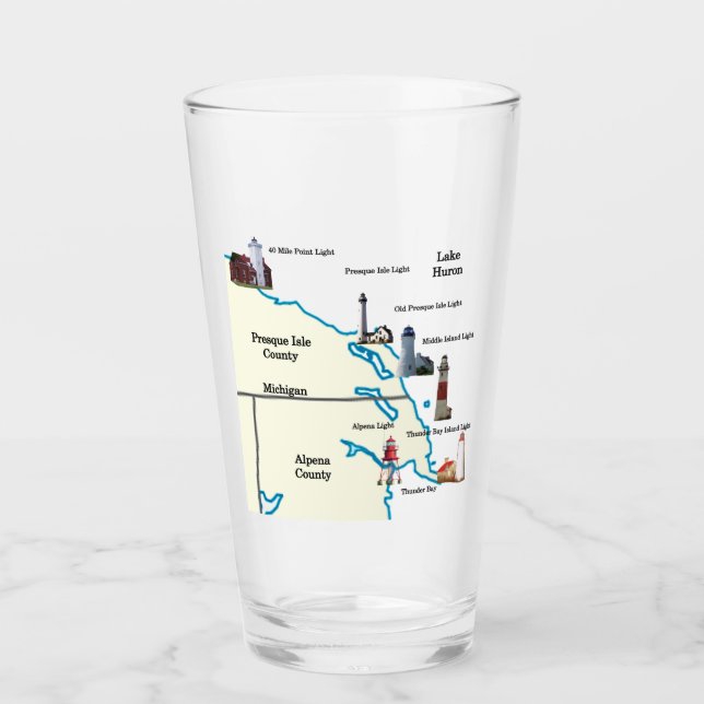 Vidrio de los Faros del Bajo Michigan del Noreste (Anverso)