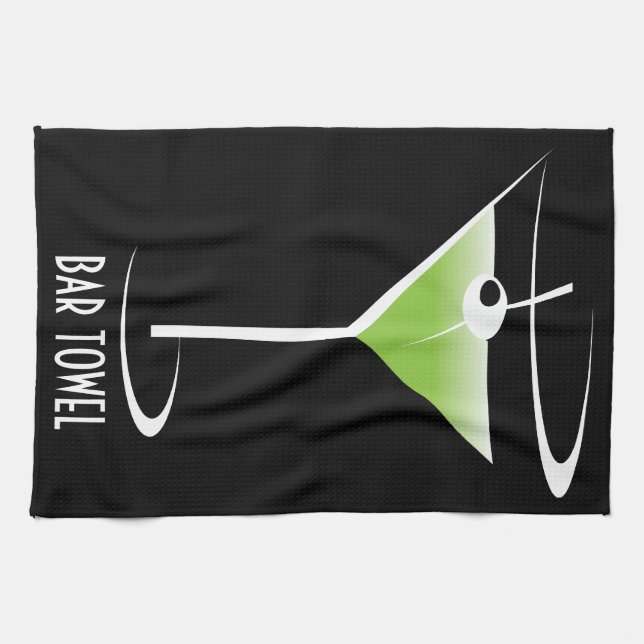 Vidrio de Martini de la toalla de la barra de los (Horizontal)