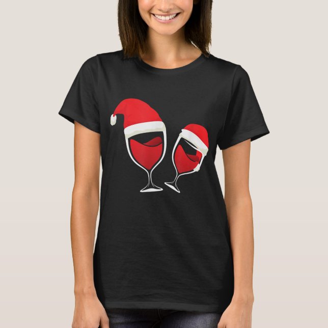 Vidrio de navidad Vino de la camiseta de Red Wine  (Anverso)