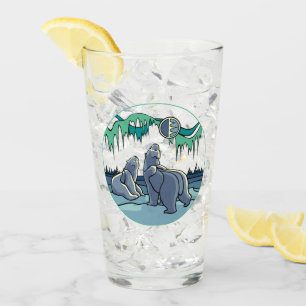 Vidrio de oso Northen Lughts Bear Glass Personaliz