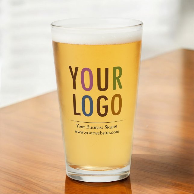 Vidrio de pinza Personalizado de 16 oz sin logotip (MISOOK Pint Glass with Logo)
